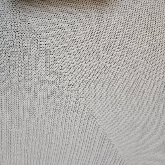 Eileen Fisher Poncho Sweater Women's Size Large Gray Tan Asymetrical Sleeveless - Picture 11 of 11